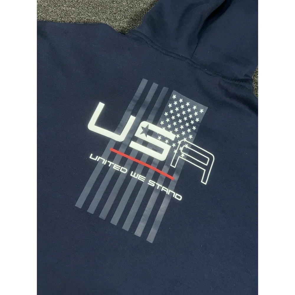 Polo Ralph Lauren Ryder Cup Full Zip Hoodie Men XL Blue Flag United We Stand